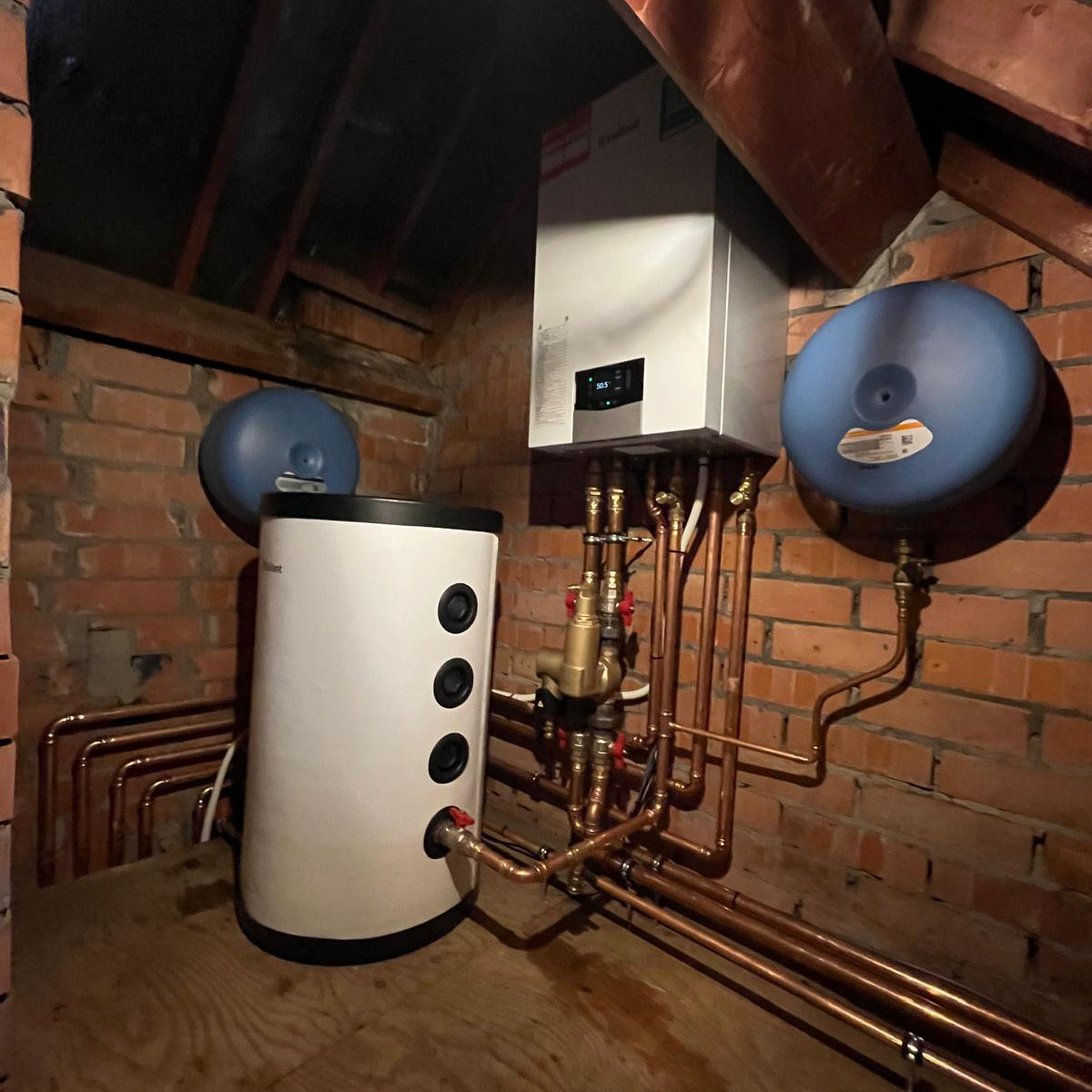 Warmtepomp na de werken